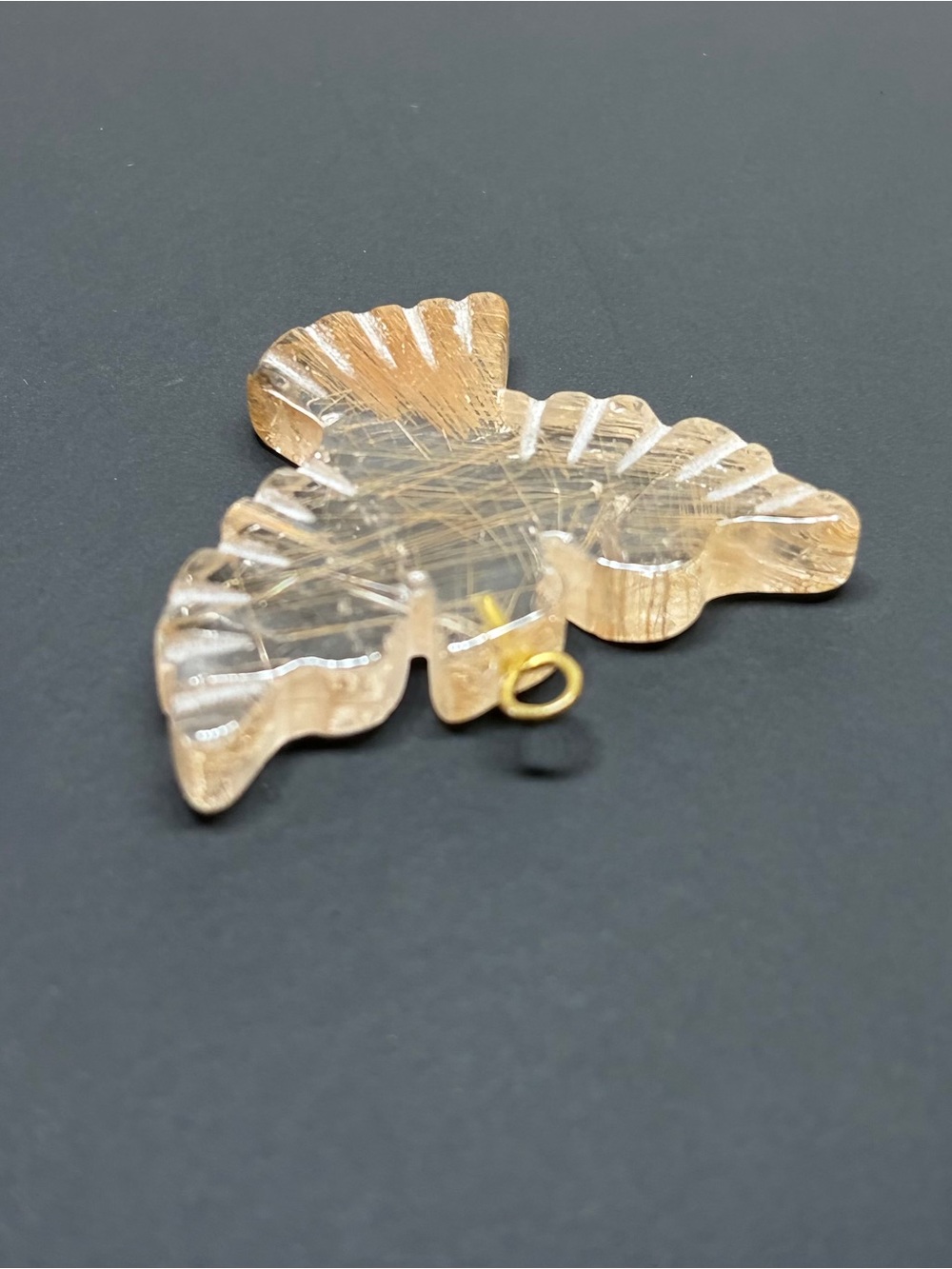 Carved Golden Stone Eagle Bird Pendant - Picture 5 of 9